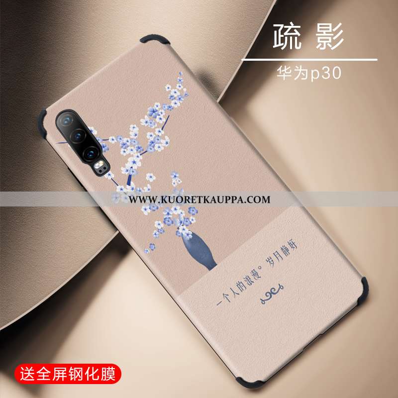 Kuori Huawei P30, Kuoret Huawei P30, Kotelo Huawei P30 Persoonallisuus Luova Sininen Pehmeä Neste Su