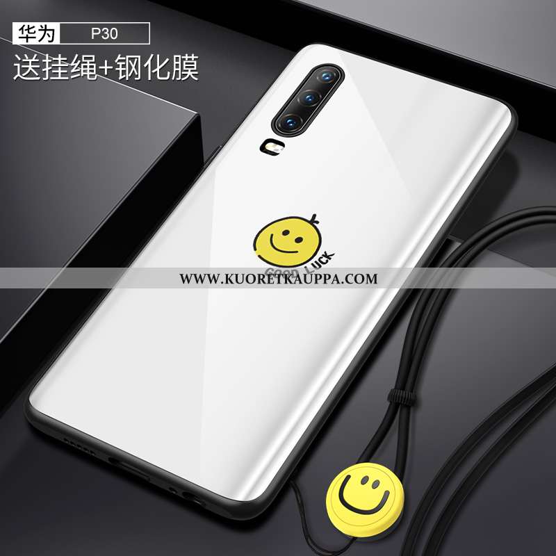 Kuori Huawei P30, Kuoret Huawei P30, Kotelo Huawei P30 Ripustettava Kaula Suuntaus Lasi Net Red Raka