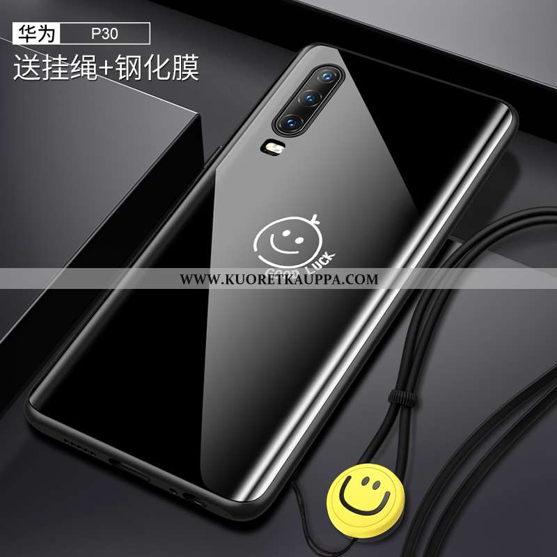 Kuori Huawei P30, Kuoret Huawei P30, Kotelo Huawei P30 Ripustettava Kaula Suuntaus Lasi Net Red Raka