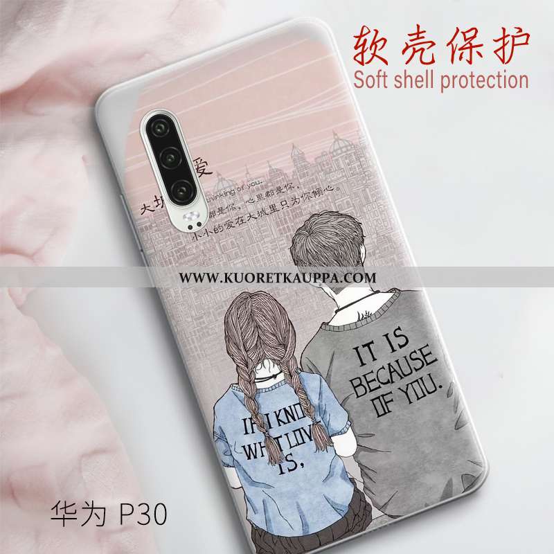 Kuori Huawei P30, Kuoret Huawei P30, Kotelo Huawei P30 Silikoni Pesty Suede Suuntaus Puhelimen Valo 