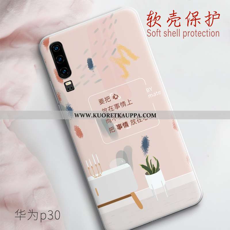 Kuori Huawei P30, Kuoret Huawei P30, Kotelo Huawei P30 Silikoni Pesty Suede Suuntaus Puhelimen Valo 