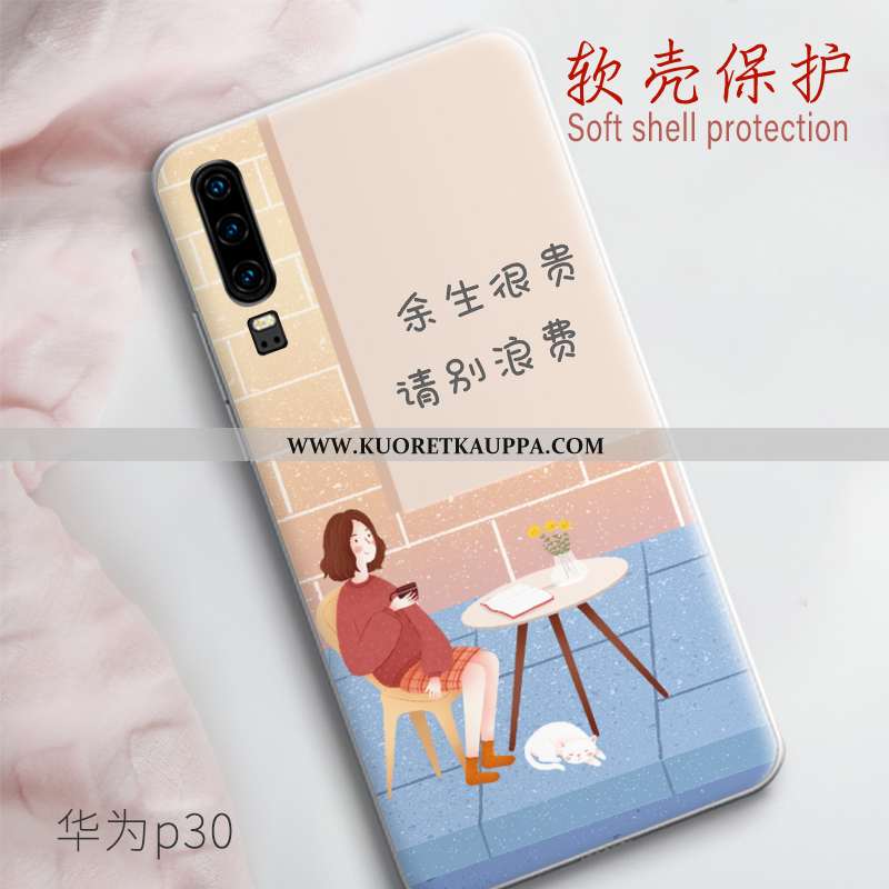 Kuori Huawei P30, Kuoret Huawei P30, Kotelo Huawei P30 Silikoni Pesty Suede Suuntaus Puhelimen Valo 