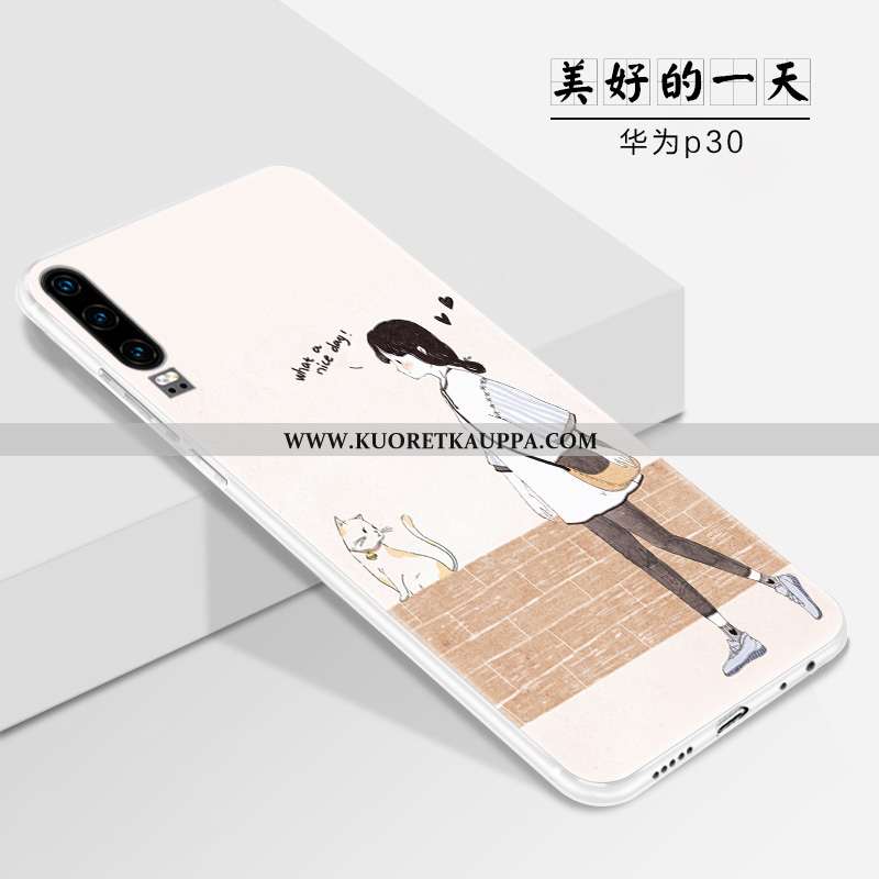 Kuori Huawei P30, Kuoret Huawei P30, Kotelo Huawei P30 Silikoni Pesty Suede Suuntaus Puhelimen Valo 