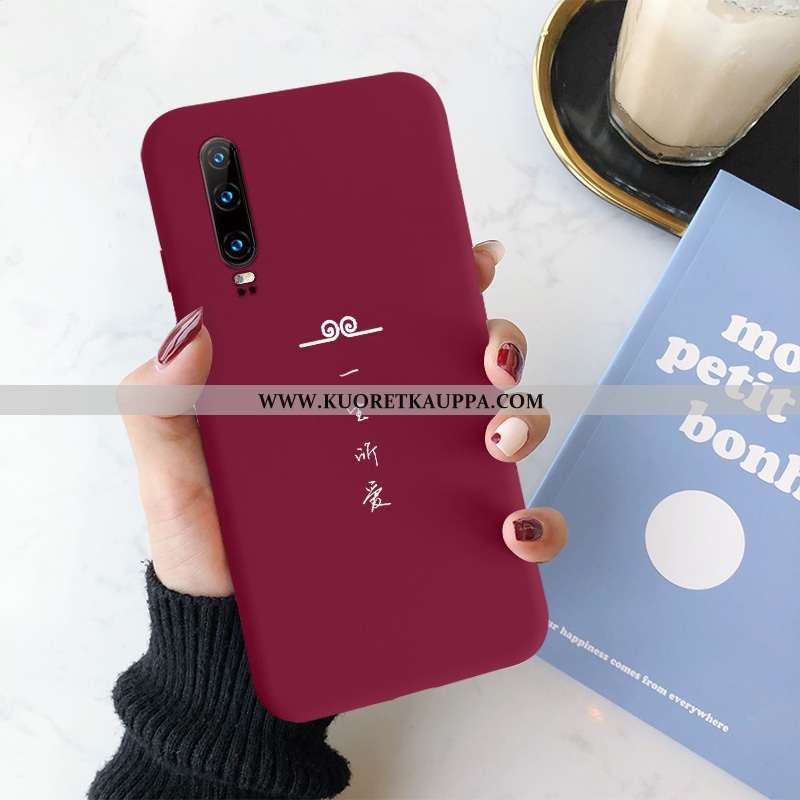 Kuori Huawei P30, Kuoret Huawei P30, Kotelo Huawei P30 Silikoni Suojaus Puhelimen All Inclusive Puna