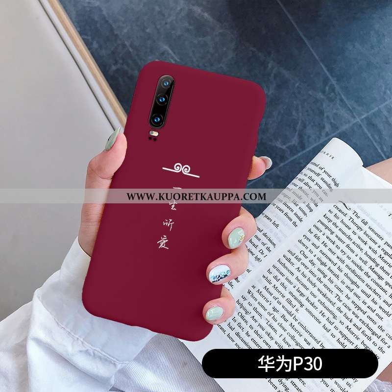 Kuori Huawei P30, Kuoret Huawei P30, Kotelo Huawei P30 Silikoni Suojaus Puhelimen All Inclusive Puna