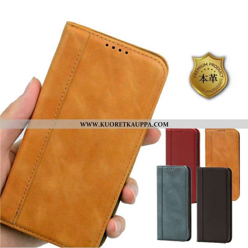 Kuori Huawei P30, Kuoret Huawei P30, Kotelo Huawei P30 Suojaus Aito Nahka Kortti Ylellisyys Punainen