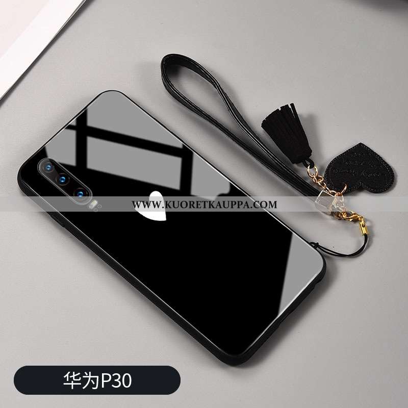 Kuori Huawei P30, Kuoret Huawei P30, Kotelo Huawei P30 Suojaus Lasi Rakastunut Rakkaus Peili Punaine