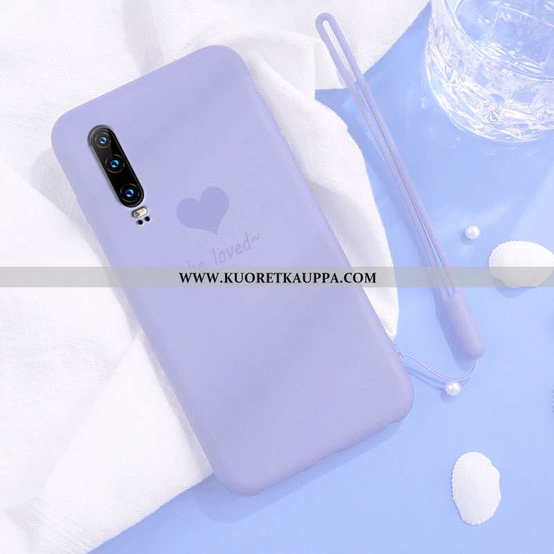 Kuori Huawei P30, Kuoret Huawei P30, Kotelo Huawei P30 Suojaus Tila Sydän Jauhe Murtumaton Pinkki