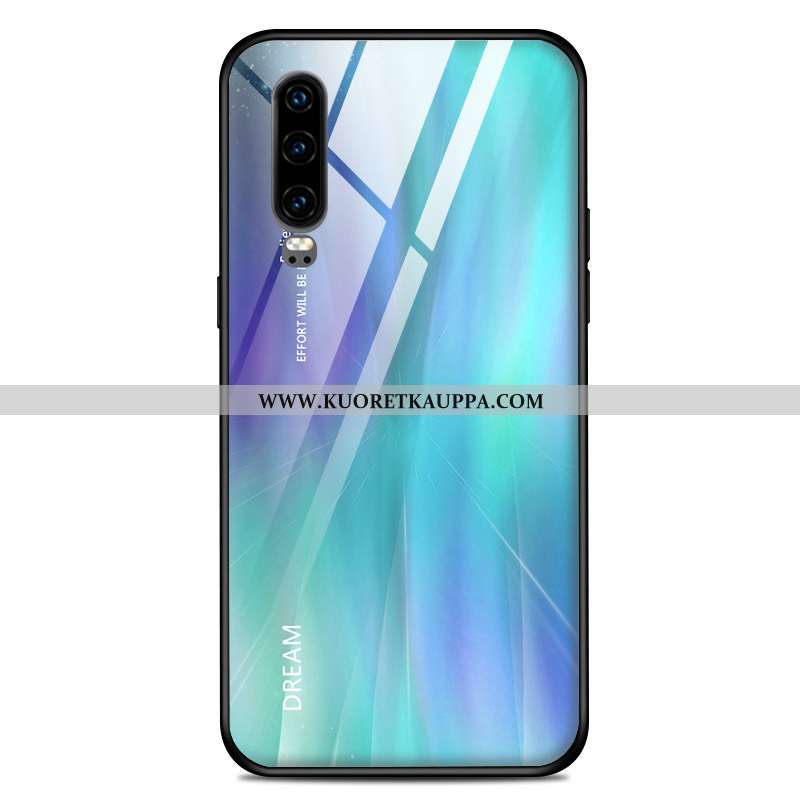 Kuori Huawei P30, Kuoret Huawei P30, Kotelo Huawei P30 Suuntaus Pehmeä Neste Sininen Luova Kiinteä V