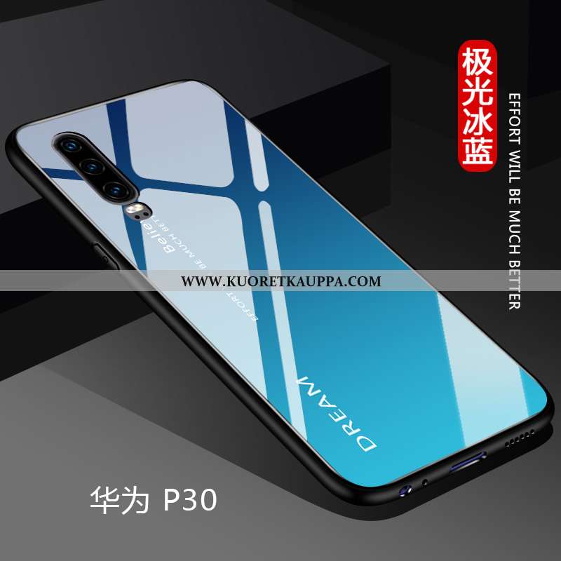 Kuori Huawei P30, Kuoret Huawei P30, Kotelo Huawei P30 Suuntaus Pehmeä Neste Sininen Luova Kiinteä V