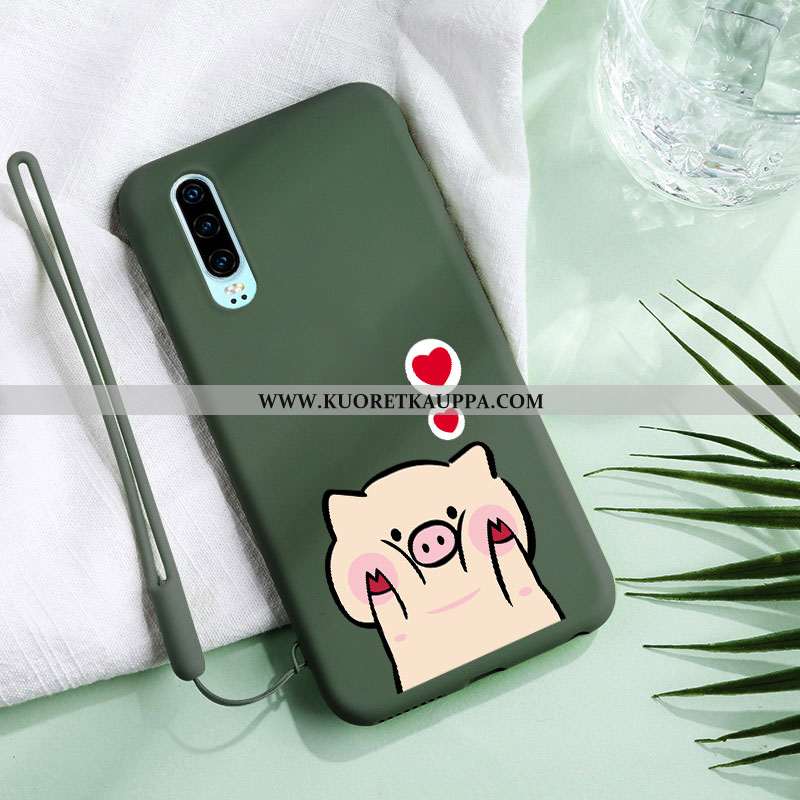 Kuori Huawei P30, Kuoret Huawei P30, Kotelo Huawei P30 Ultra Valo Puhelimen Suuntaus Silikoni Punain