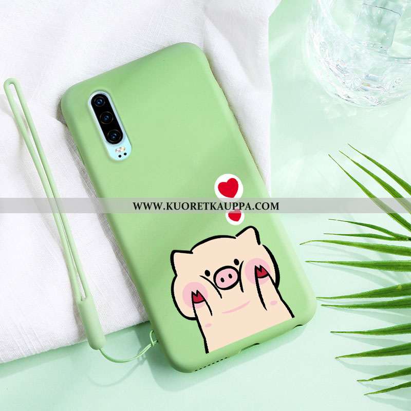 Kuori Huawei P30, Kuoret Huawei P30, Kotelo Huawei P30 Ultra Valo Puhelimen Suuntaus Silikoni Punain