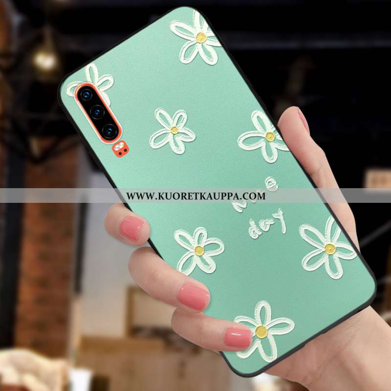 Kuori Huawei P30, Kuoret Huawei P30, Kotelo Huawei P30 Valo Silikoni Suojaus Uusi Punainen