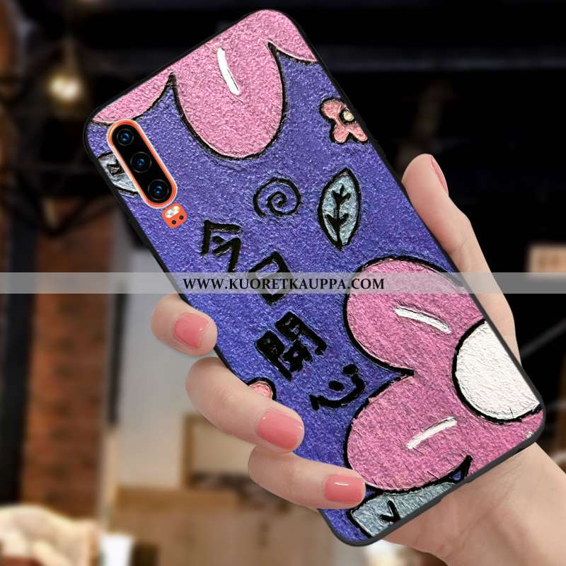 Kuori Huawei P30, Kuoret Huawei P30, Kotelo Huawei P30 Valo Silikoni Suojaus Uusi Punainen