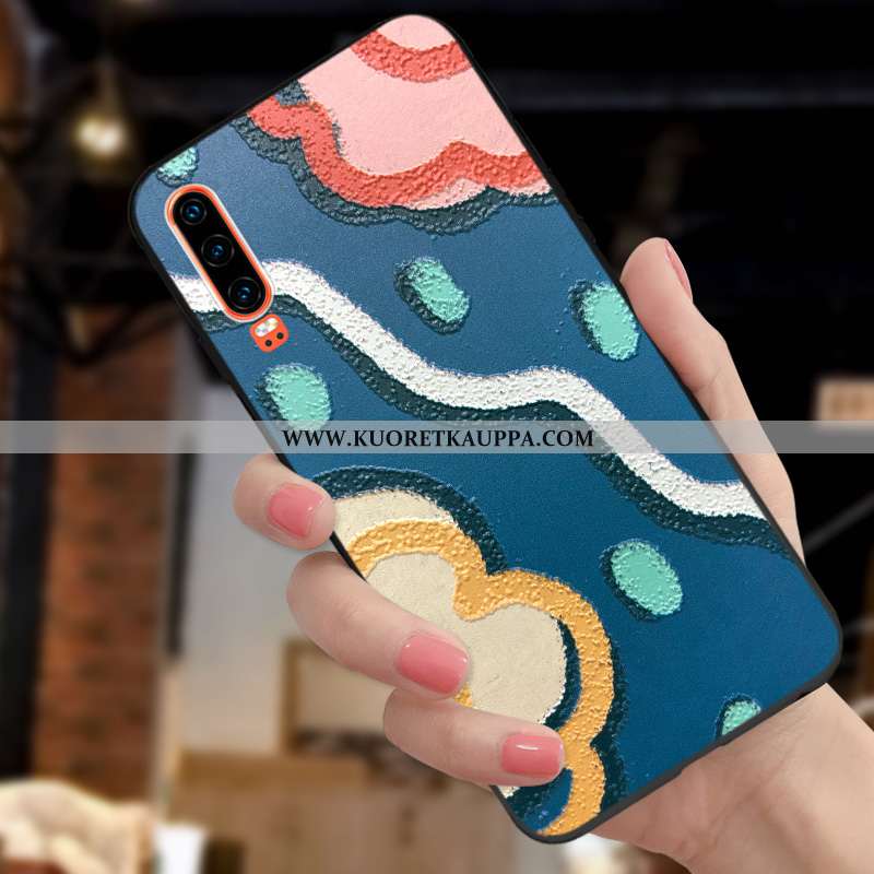 Kuori Huawei P30, Kuoret Huawei P30, Kotelo Huawei P30 Valo Silikoni Suojaus Uusi Punainen