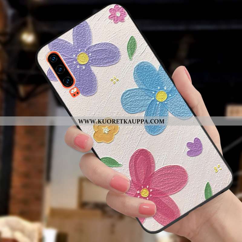 Kuori Huawei P30, Kuoret Huawei P30, Kotelo Huawei P30 Valo Silikoni Suojaus Uusi Punainen