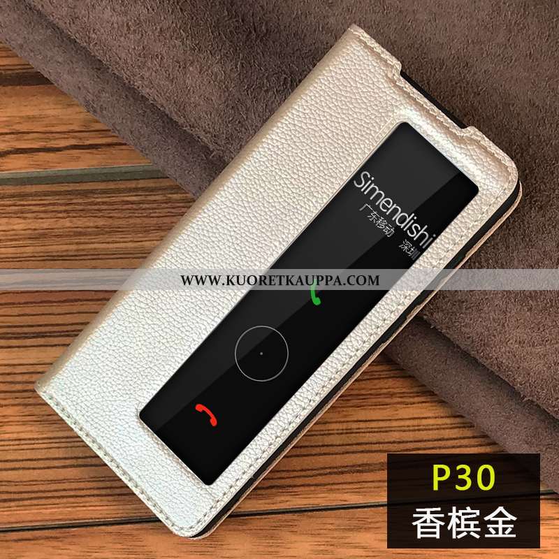 Kuori Huawei P30, Kuoret Huawei P30, Kotelo Huawei P30 Valo Suojaus Murtumaton Champagne
