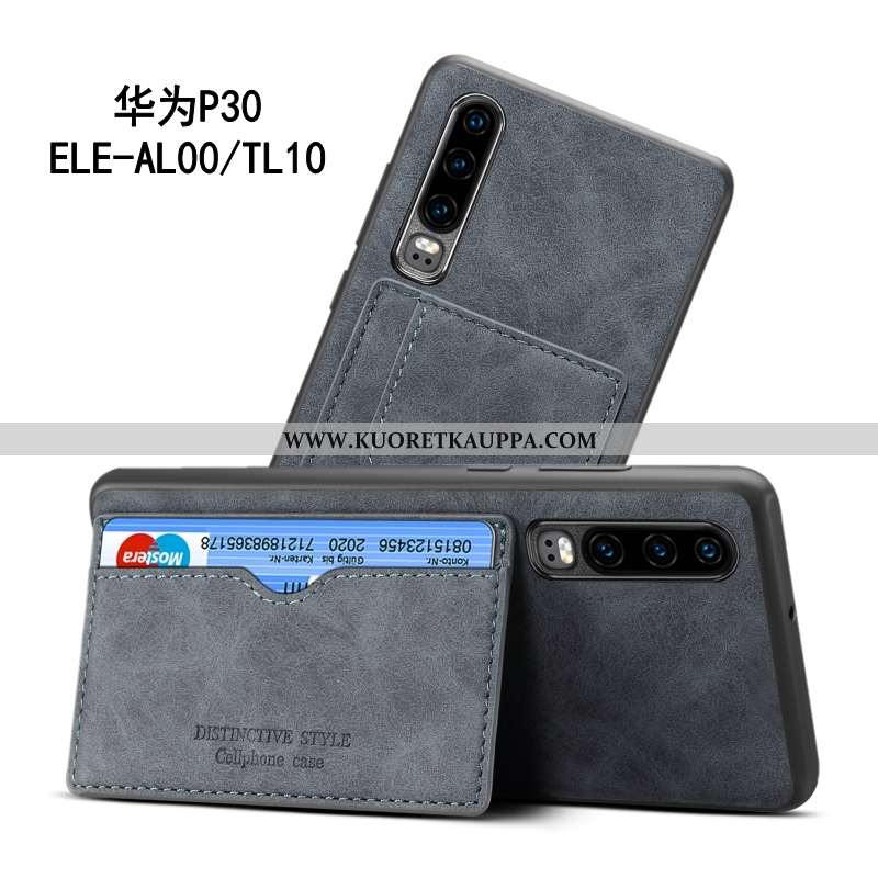 Kuori Huawei P30, Kuoret Huawei P30, Kotelo Huawei P30 Valo Suojaus Pehmeä Neste Harmaa Tuki