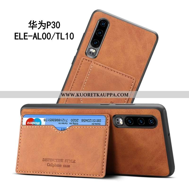 Kuori Huawei P30, Kuoret Huawei P30, Kotelo Huawei P30 Valo Suojaus Pehmeä Neste Harmaa Tuki