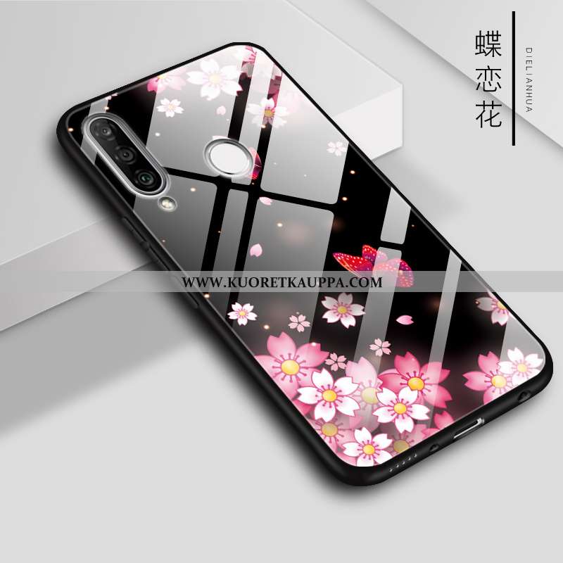 Kuori Huawei P30 Lite, Kuoret Huawei P30 Lite, Kotelo Huawei P30 Lite Lasi Puhelimen Valkoinen