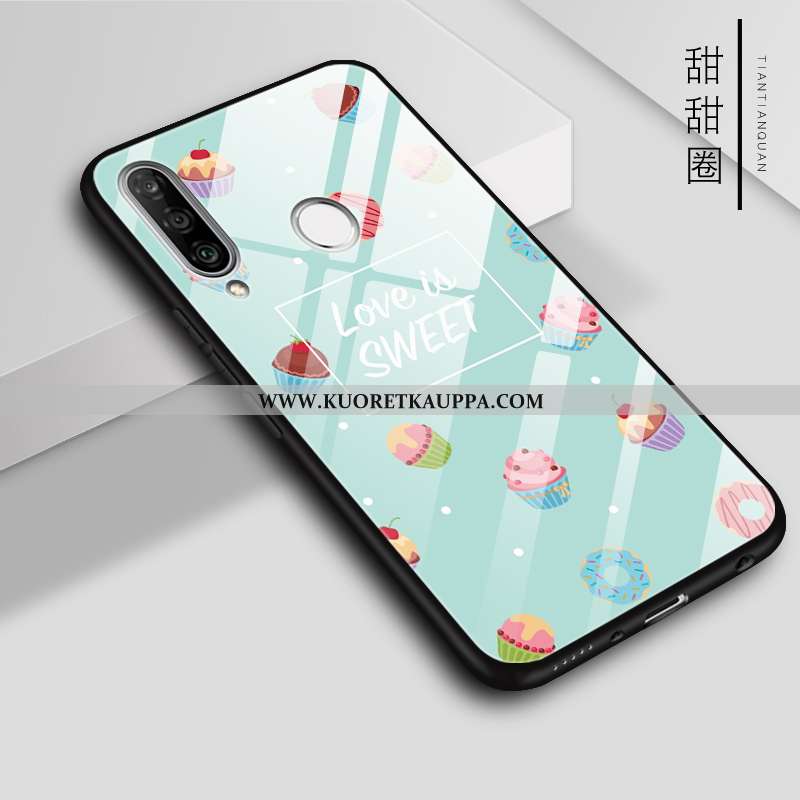 Kuori Huawei P30 Lite, Kuoret Huawei P30 Lite, Kotelo Huawei P30 Lite Lasi Puhelimen Valkoinen