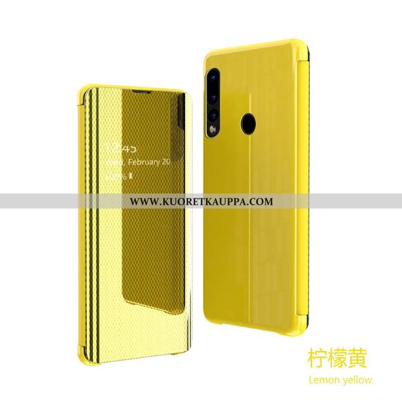 Kuori Huawei P30 Lite, Kuoret Huawei P30 Lite, Kotelo Huawei P30 Lite Läpinäkyvä Kukkakuvio Nahkakuo