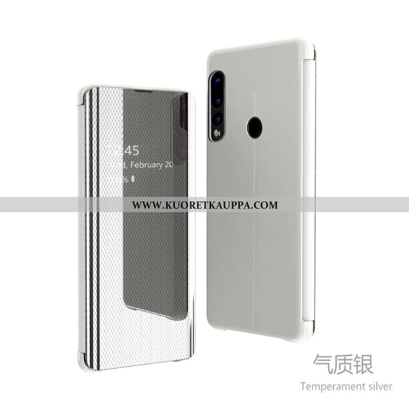 Kuori Huawei P30 Lite, Kuoret Huawei P30 Lite, Kotelo Huawei P30 Lite Läpinäkyvä Kukkakuvio Nahkakuo