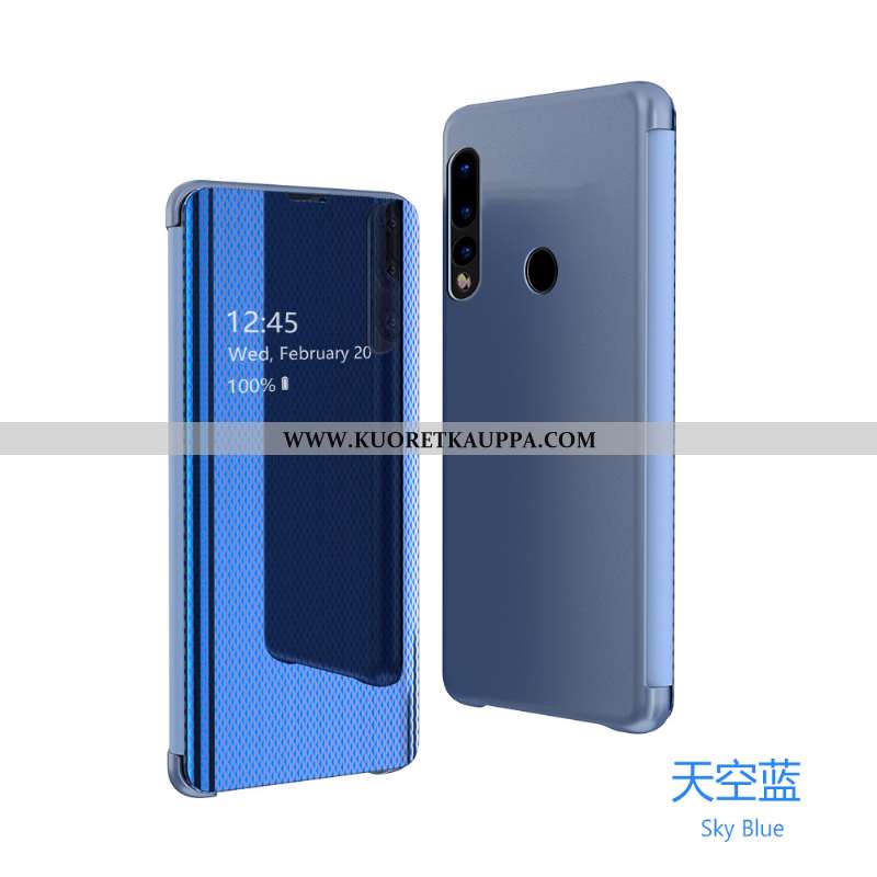 Kuori Huawei P30 Lite, Kuoret Huawei P30 Lite, Kotelo Huawei P30 Lite Läpinäkyvä Kukkakuvio Nahkakuo