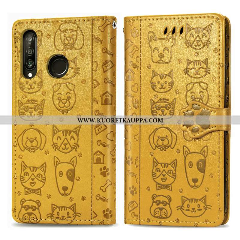 Kuori Huawei P30 Lite, Kuoret Huawei P30 Lite, Kotelo Huawei P30 Lite Nahka Suojaus Murtumaton Puhel