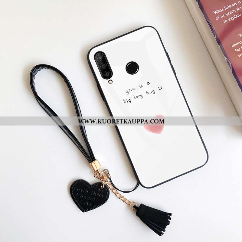 Kuori Huawei P30 Lite, Kuoret Huawei P30 Lite, Kotelo Huawei P30 Lite Pehmeä Neste Lasi Net Red Murt