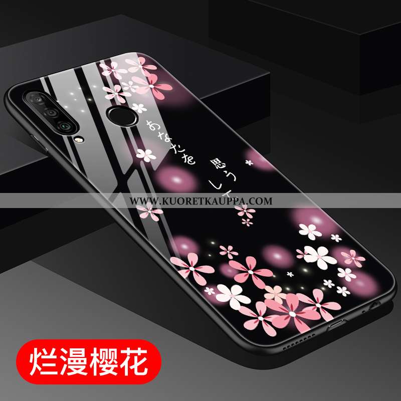 Kuori Huawei P30 Lite, Kuoret Huawei P30 Lite, Kotelo Huawei P30 Lite Persoonallisuus Suuntaus Lasi 