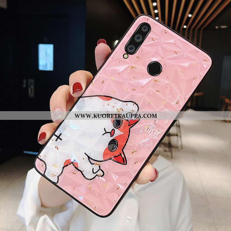 Kuori Huawei P30 Lite, Kuoret Huawei P30 Lite, Kotelo Huawei P30 Lite Sarjakuva Kukkakuvio Viini Pun