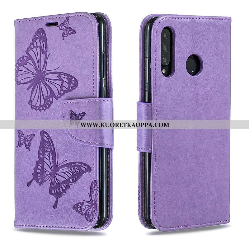 Kuori Huawei P30 Lite, Kuoret Huawei P30 Lite, Kotelo Huawei P30 Lite Suojaus Nahkakuori Kohokuvioin