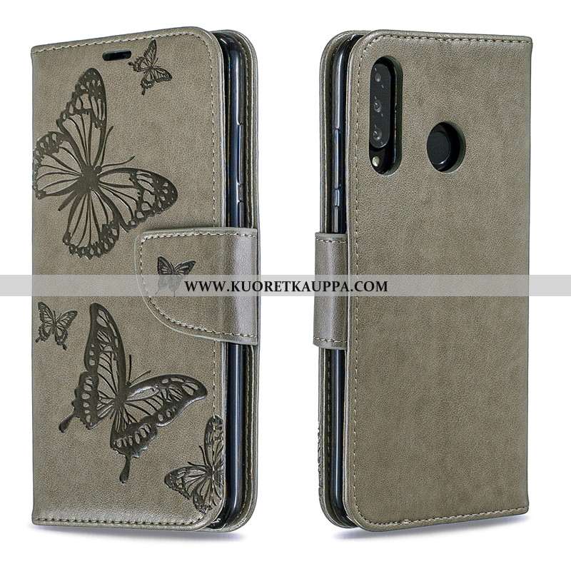 Kuori Huawei P30 Lite, Kuoret Huawei P30 Lite, Kotelo Huawei P30 Lite Suojaus Nahkakuori Kohokuvioin