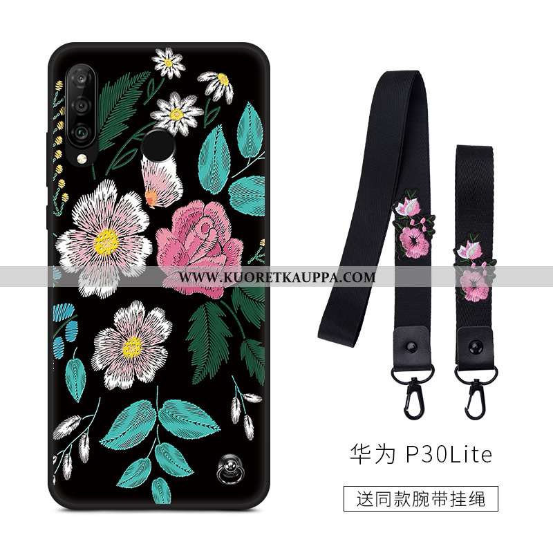 Kuori Huawei P30 Lite, Kuoret Huawei P30 Lite, Kotelo Huawei P30 Lite Suojaus Pesty Suede Rakastunut