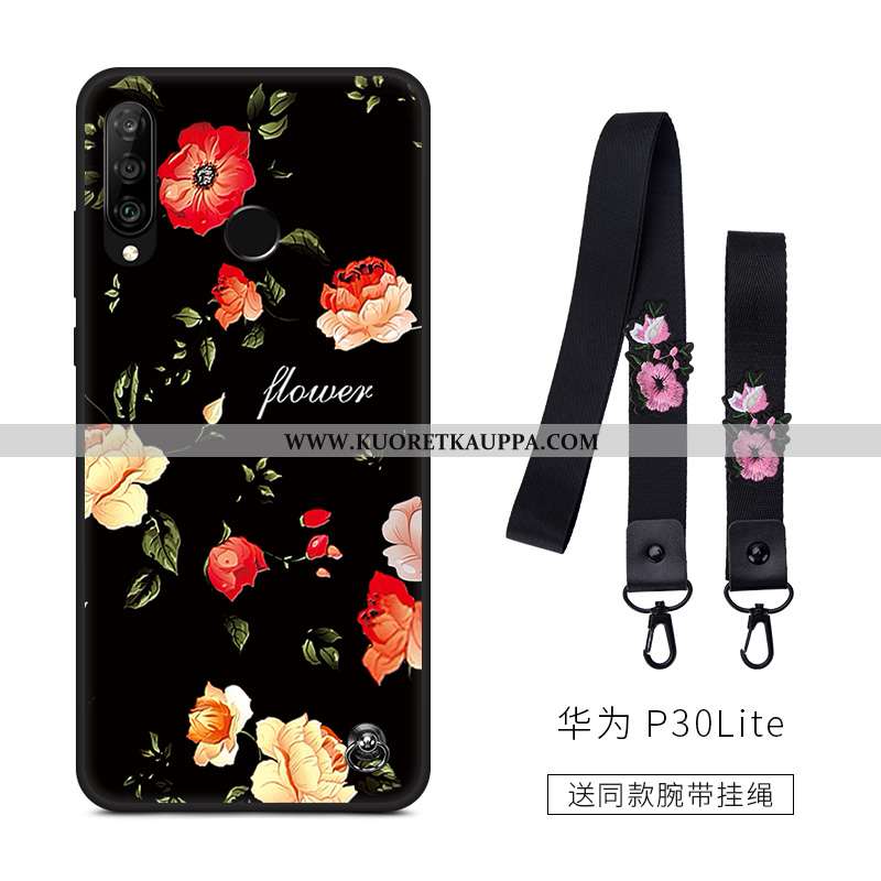 Kuori Huawei P30 Lite, Kuoret Huawei P30 Lite, Kotelo Huawei P30 Lite Suojaus Pesty Suede Rakastunut