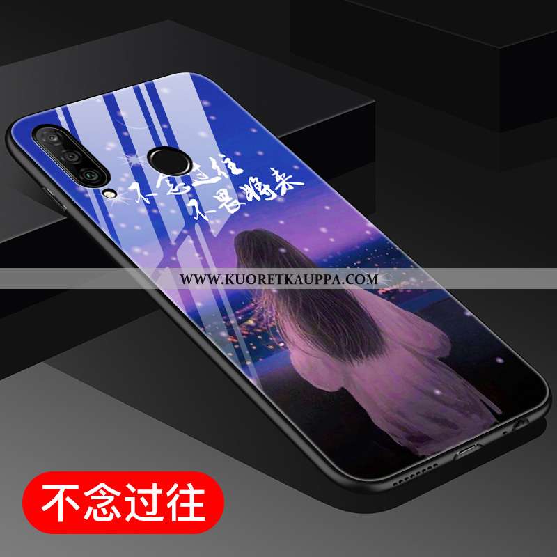 Kuori Huawei P30 Lite, Kuoret Huawei P30 Lite, Kotelo Huawei P30 Lite Suuntaus Lasi Nuoret Ulotteine