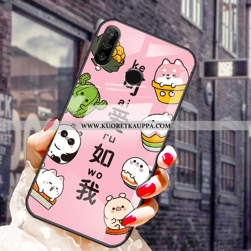 Kuori Huawei P30 Lite Xl, Kuoret Huawei P30 Lite Xl, Kotelo Huawei P30 Lite Xl Ihana Suojaus Net Red