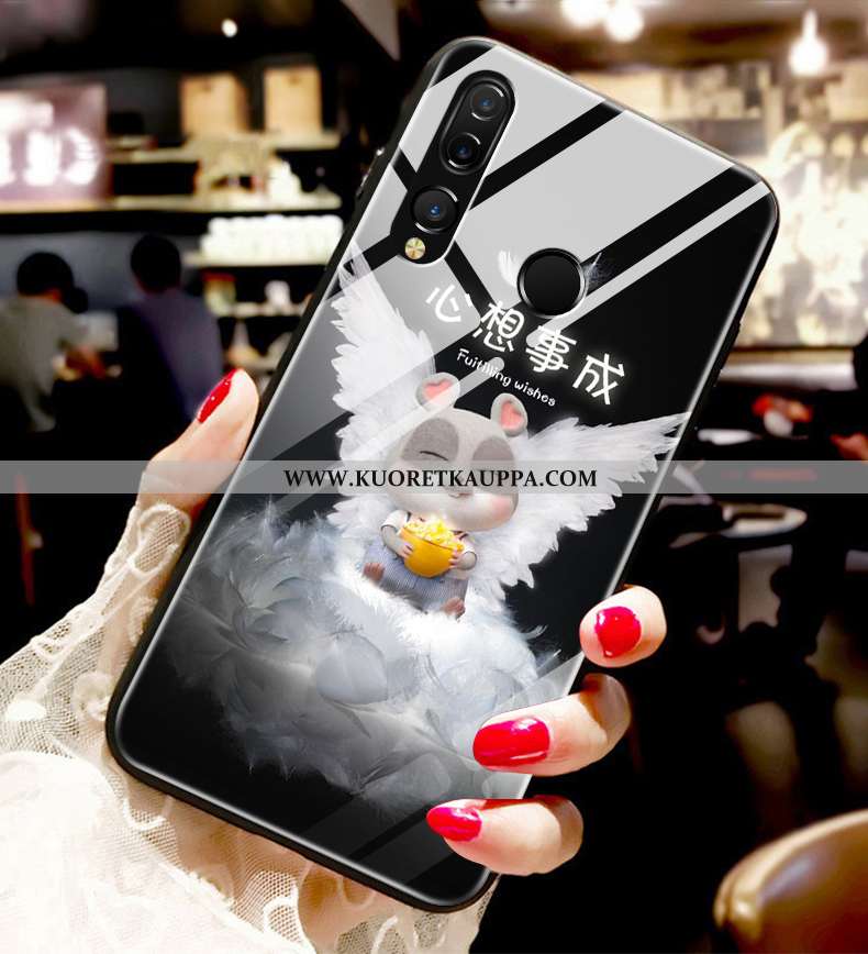 Kuori Huawei P30 Lite Xl, Kuoret Huawei P30 Lite Xl, Kotelo Huawei P30 Lite Xl Suojaus Lasi Net Red 