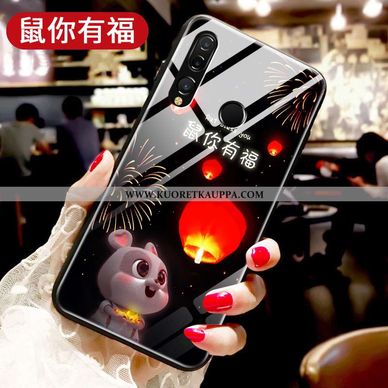 Kuori Huawei P30 Lite Xl, Kuoret Huawei P30 Lite Xl, Kotelo Huawei P30 Lite Xl Suojaus Lasi Net Red 