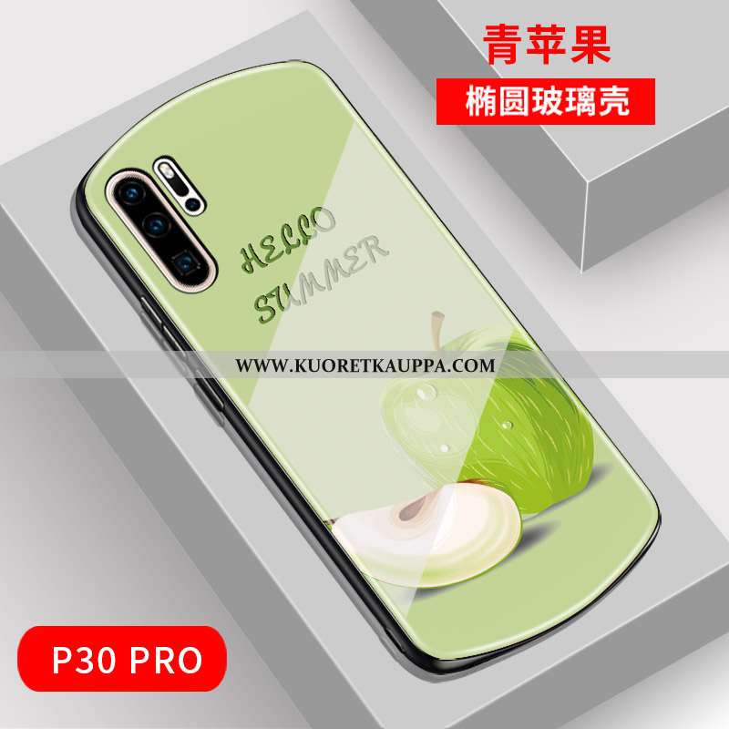 Kuori Huawei P30 Pro, Kuoret Huawei P30 Pro, Kotelo Huawei P30 Pro Lasi Tila Vihreä Puhelimen Peili