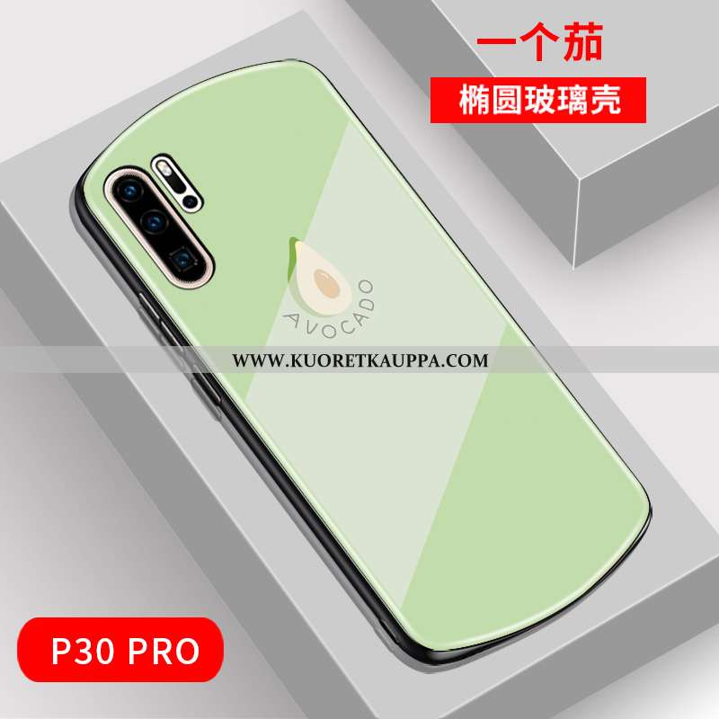 Kuori Huawei P30 Pro, Kuoret Huawei P30 Pro, Kotelo Huawei P30 Pro Lasi Tila Vihreä Puhelimen Peili