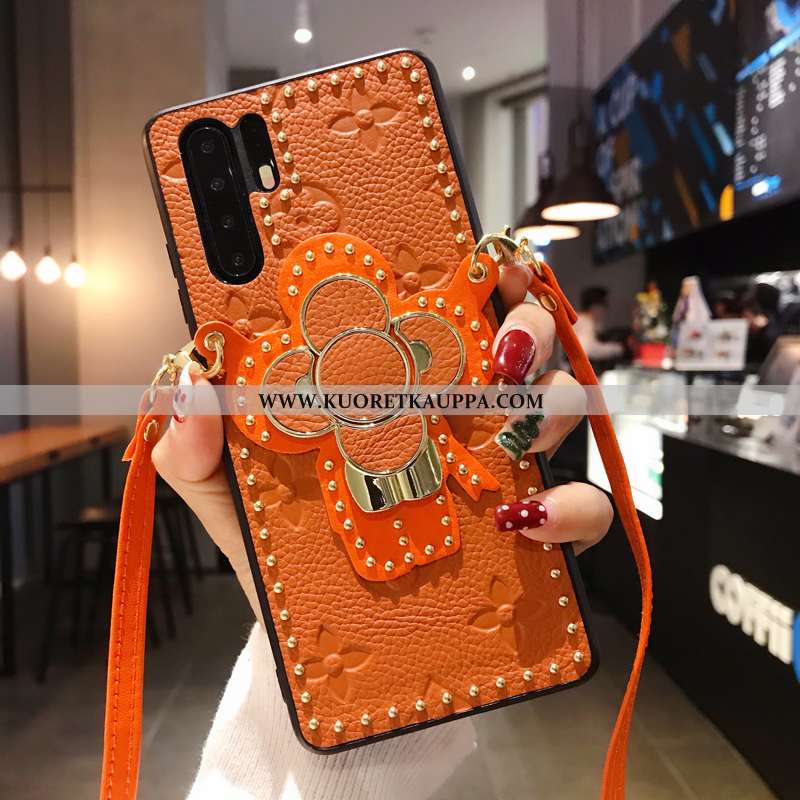 Kuori Huawei P30 Pro, Kuoret Huawei P30 Pro, Kotelo Huawei P30 Pro Luova Aito Nahka Net Red Nahkakuo