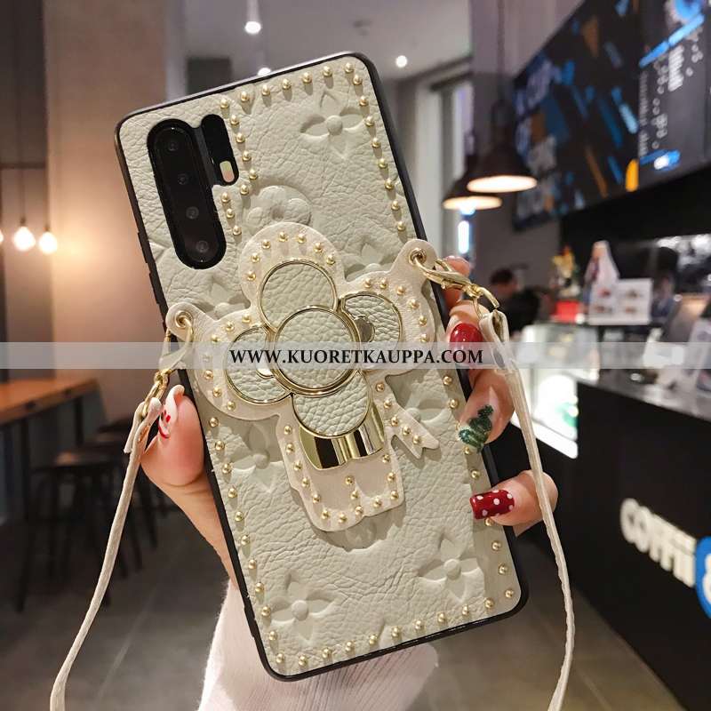 Kuori Huawei P30 Pro, Kuoret Huawei P30 Pro, Kotelo Huawei P30 Pro Luova Aito Nahka Net Red Nahkakuo
