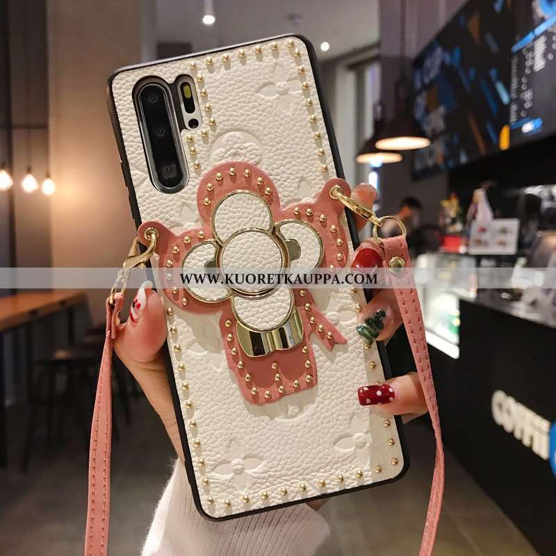 Kuori Huawei P30 Pro, Kuoret Huawei P30 Pro, Kotelo Huawei P30 Pro Luova Aito Nahka Net Red Nahkakuo