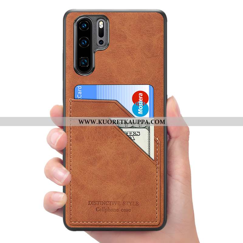 Kuori Huawei P30 Pro, Kuoret Huawei P30 Pro, Kotelo Huawei P30 Pro Nahkakuori Salkku Punainen