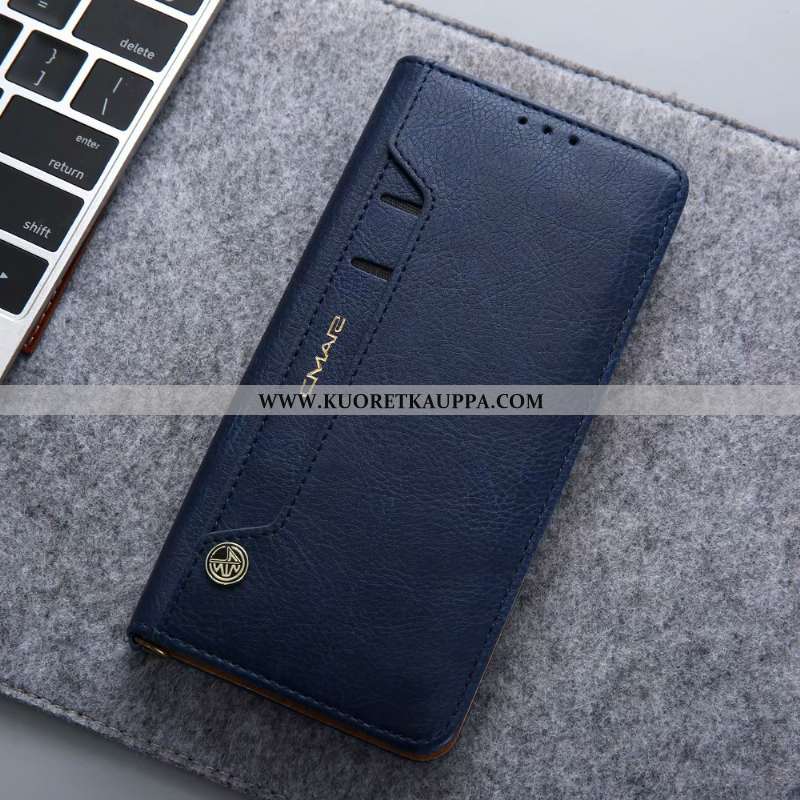 Kuori Huawei P30 Pro, Kuoret Huawei P30 Pro, Kotelo Huawei P30 Pro Nahkakuori Salkku Tummansininen S