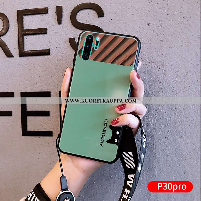 Kuori Huawei P30 Pro, Kuoret Huawei P30 Pro, Kotelo Huawei P30 Pro Pehmeä Neste Silikoni Vihreä Pers