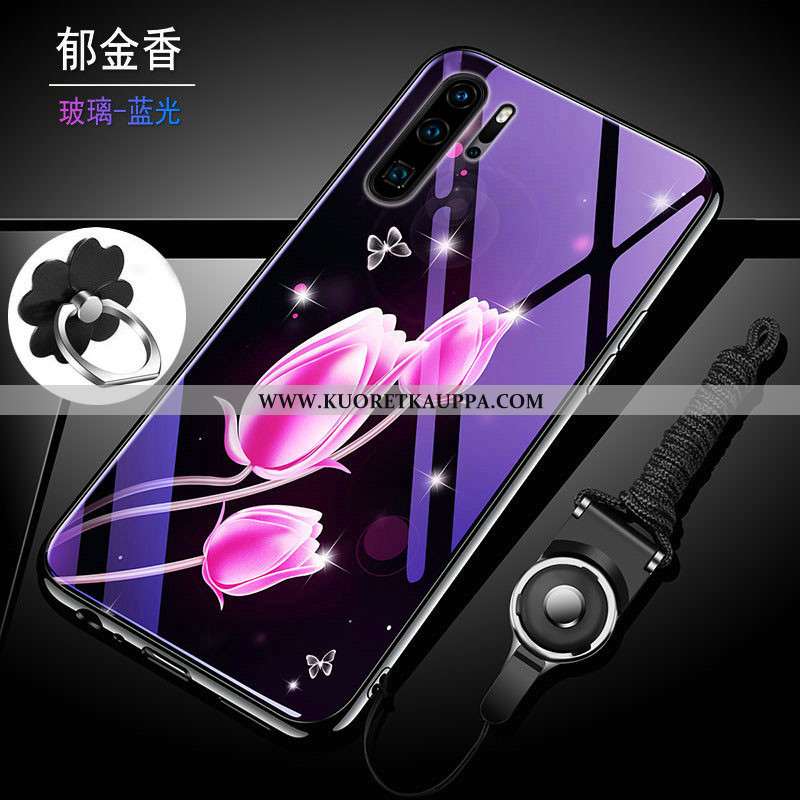 Kuori Huawei P30 Pro, Kuoret Huawei P30 Pro, Kotelo Huawei P30 Pro Silikoni Suojaus Violetti Kova Su