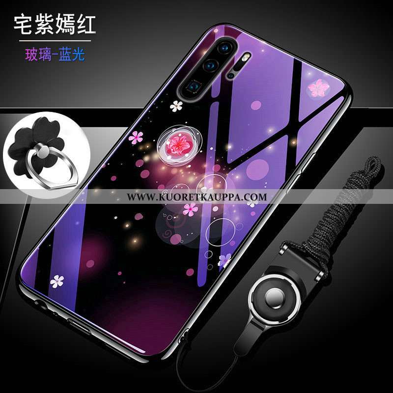 Kuori Huawei P30 Pro, Kuoret Huawei P30 Pro, Kotelo Huawei P30 Pro Silikoni Suojaus Violetti Kova Su